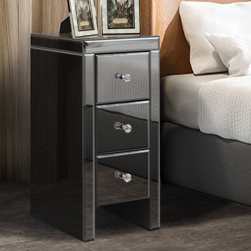 Allia-3-Drawer-Mirrored-Bedside-Table
