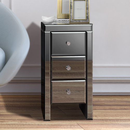 Allia-3-Drawer-Mirrored-Bedside-Table