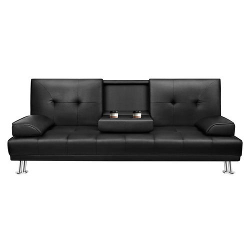 Kyrylo 2 Seater Single Faux Leather Sofa Bed
