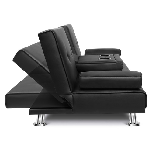 Kyrylo 2 Seater Single Faux Leather Sofa Bed