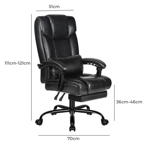 Marius PU Leather Executive Chair with Footrest