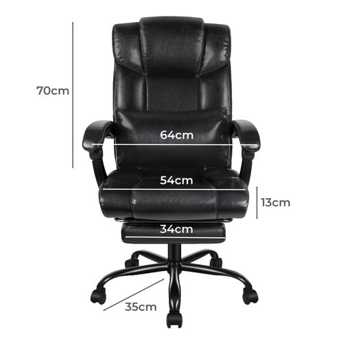 Marius PU Leather Executive Chair with Footrest