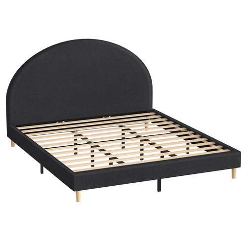 Charcoal-Kenyatta-Upholstered-Bed-Frame