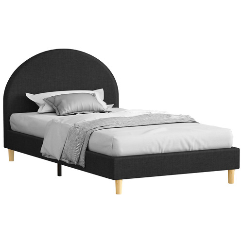 Charcoal-Kenyatta-Upholstered-Bed-Frame