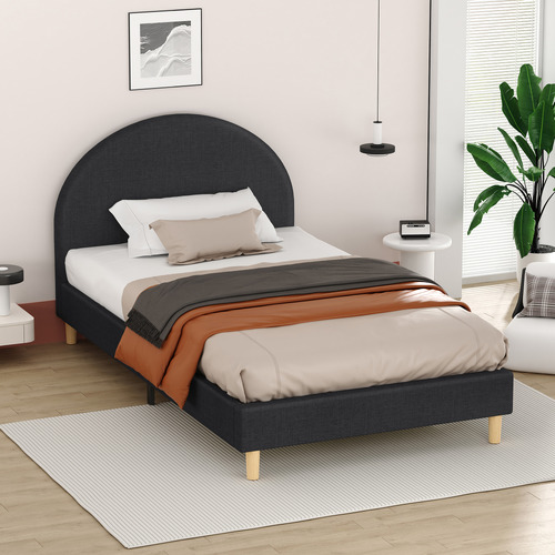 Charcoal-Kenyatta-Upholstered-Bed-Frame