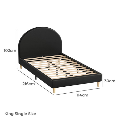 Kenyatta Faux Leather Platform Bed