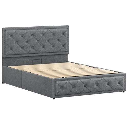 Naya Upholstered Gas Lift Storage Bed