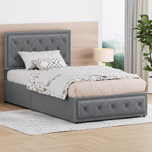 Naya Upholstered Gas Lift Storage Bed
