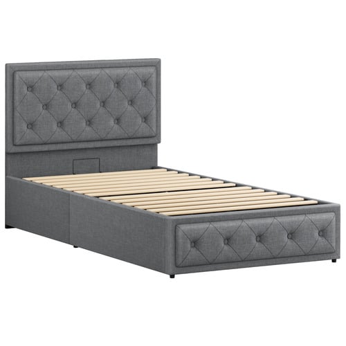 Naya Upholstered Gas Lift Storage Bed