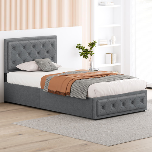 Naya Upholstered Gas Lift Storage Bed