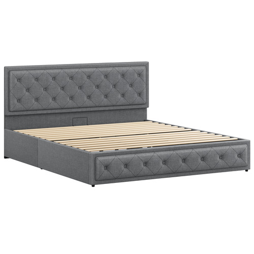 Naya Upholstered Gas Lift Storage Bed