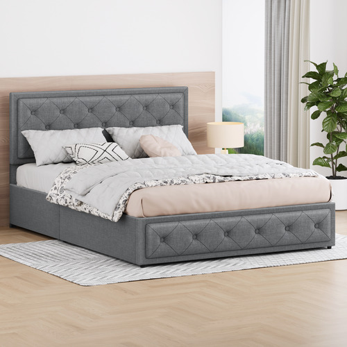 Naya Upholstered Gas Lift Storage Bed