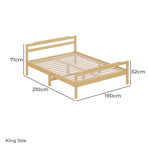 Fremont Pine Wood Platform Bed with Drawers