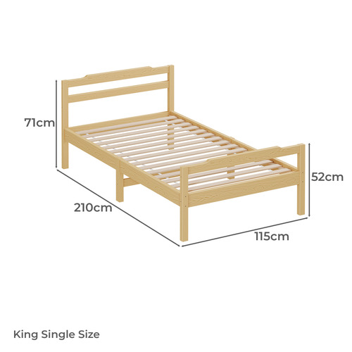 Fremont Pine Wood Platform Bed with Drawers