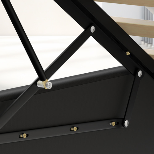 Black-Caledon-PU-Leather-Gas-Lift-Storage-Bed-with-LED
