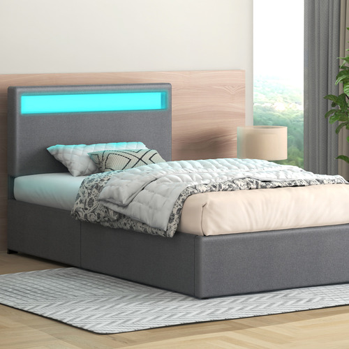 Grey-Caledon-Upholstered-Gas-Lift-Storage-Bed-with-LED