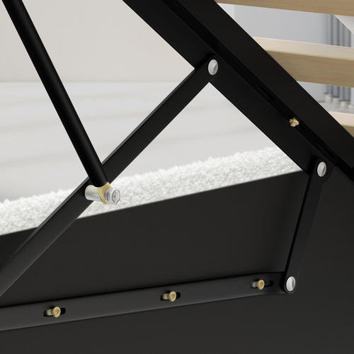 White-Caledon-Boucle-Gas-Lift-Storage-Bed-with-LED