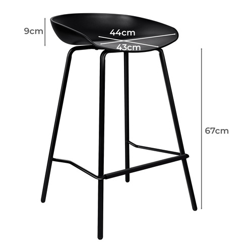 67cm Dayton Metal Bar Stools