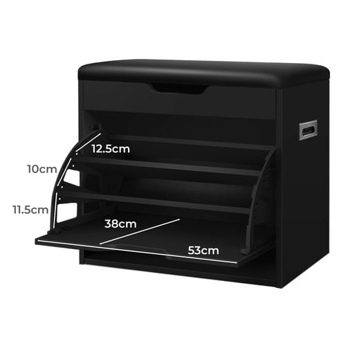 Blaire Flip-Drawer Shoe Storage Bench