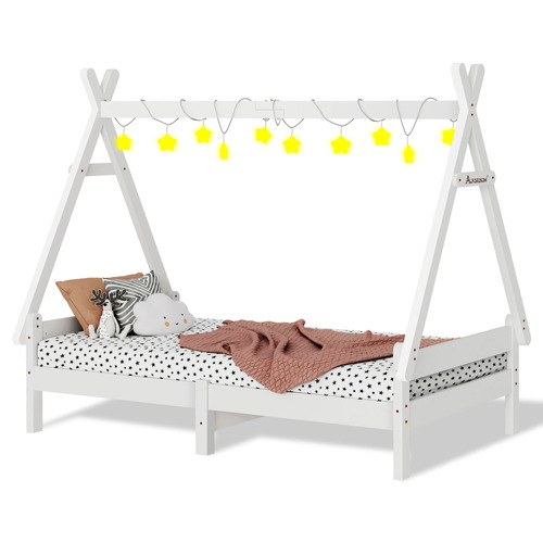 Citali-Pine-Wood-Teepee-Single-Bed-Frame
