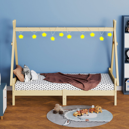 Citali-Pine-Wood-Teepee-Single-Bed-Frame