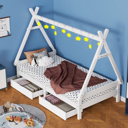 Citali-Pine-Wood-Teepee-Single-Bed-Frame