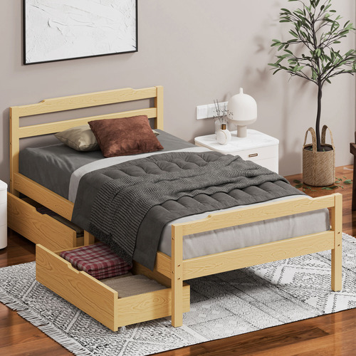 Lyna-Pine-Wood-Platform-Bed-with-Drawers