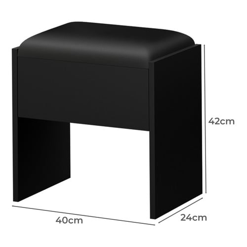 2 Piece Audrey Floating LED Dressing Table & Stool Set