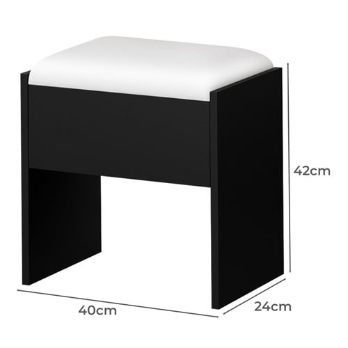 2 Piece Audrey Floating LED Dressing Table & Stool Set