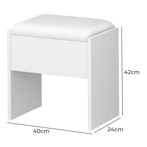 2 Piece Audrey Floating LED Dressing Table & Stool Set
