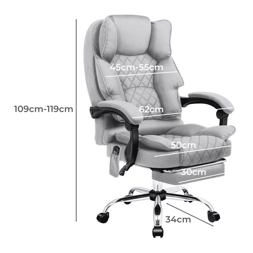 Rory Massage Executive Chair with Heated Fabric Seat