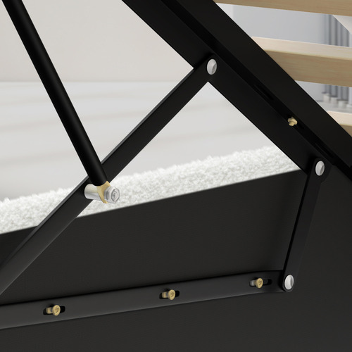 White-Caledon-Boucle-Gas-Lift-Storage-Bed-with-LED