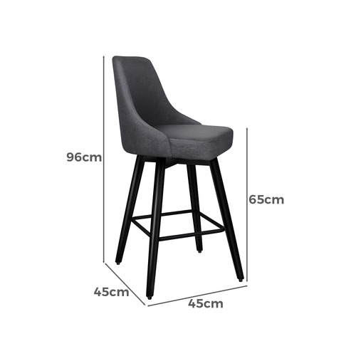 65cm Augusta Swivel Bar Stools