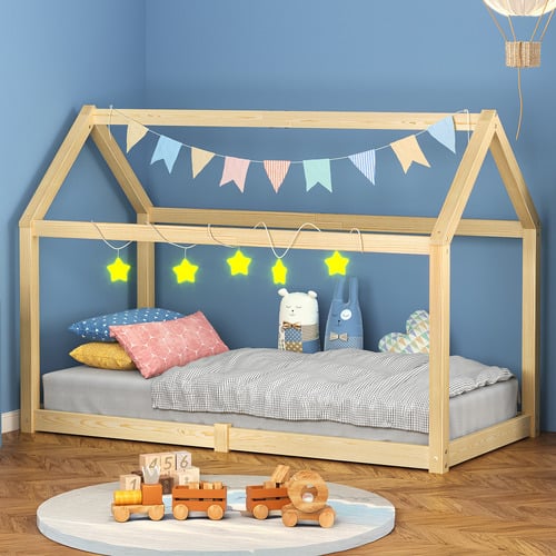 Caius Pine Wood House Bed Frame