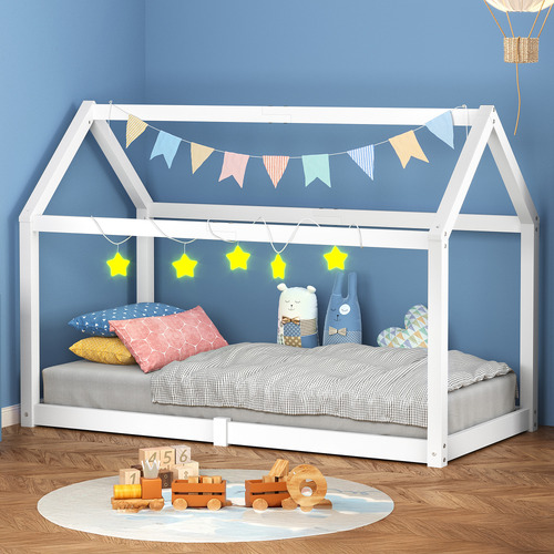 Caius Pine Wood House Bed Frame