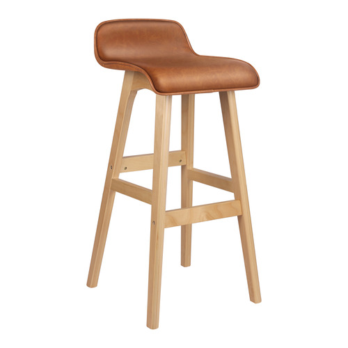 74cm White Frances Faux Leather Barstools