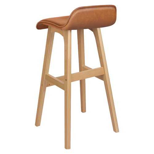 74cm White Frances Faux Leather Barstools
