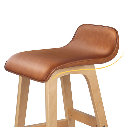 74cm White Frances Faux Leather Barstools
