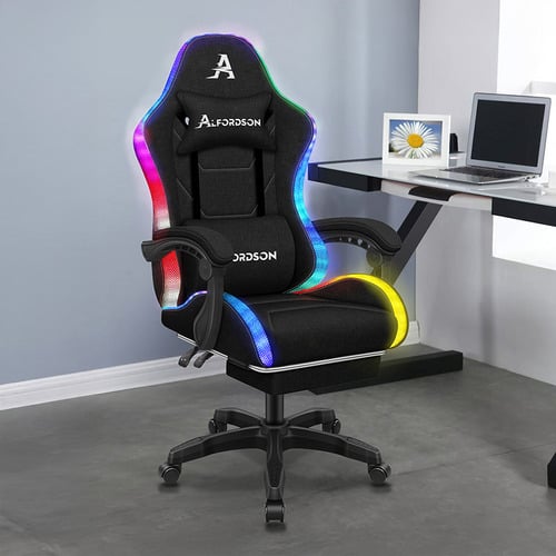 Ralph LED Gaming Chair with Footrest