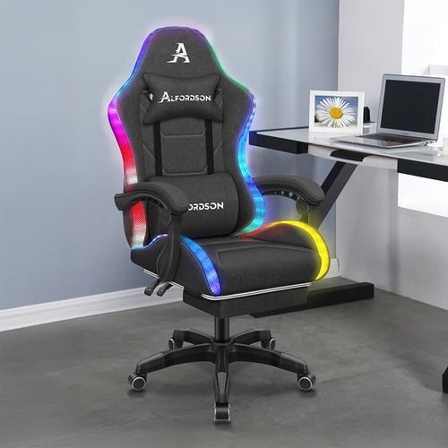 Ralph LED Gaming Chair with Footrest