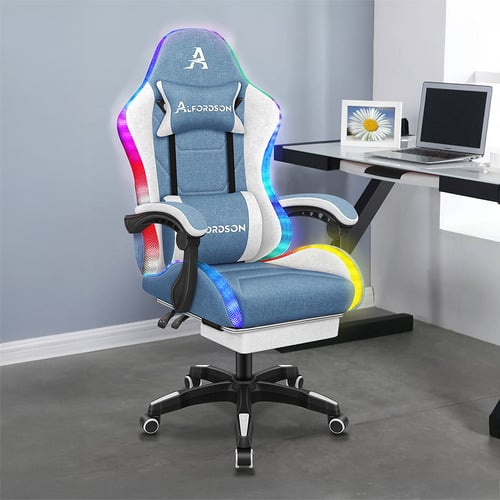 Ralph LED Gaming Chair with Footrest