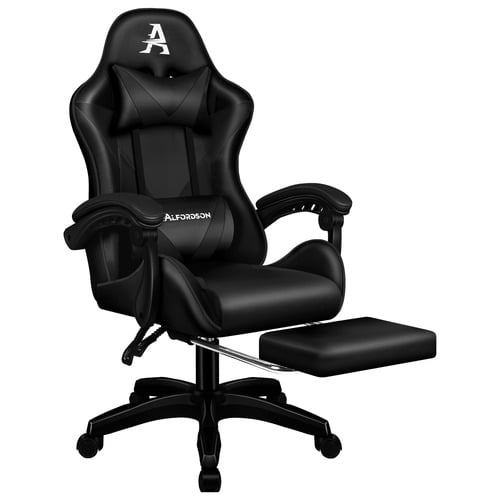 Zed I Faux Leather Gaming Chair with Footrest