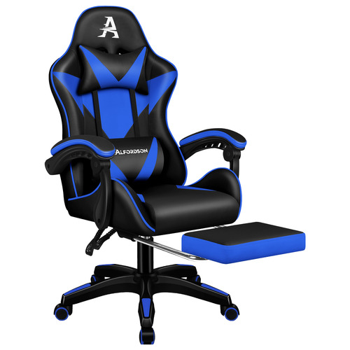 Zed I Faux Leather Gaming Chair with Footrest