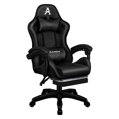 Zed I Faux Leather Gaming Chair with Footrest