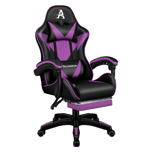 Zed I Faux Leather Gaming Chair with Footrest