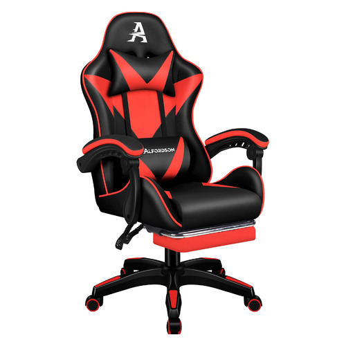 Zed I Faux Leather Gaming Chair with Footrest