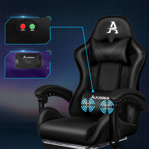 Zed I Faux Leather Gaming Chair with Footrest