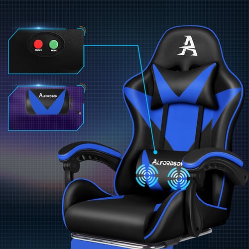 Zed I Faux Leather Gaming Chair with Footrest