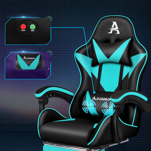 Zed I Faux Leather Gaming Chair with Footrest