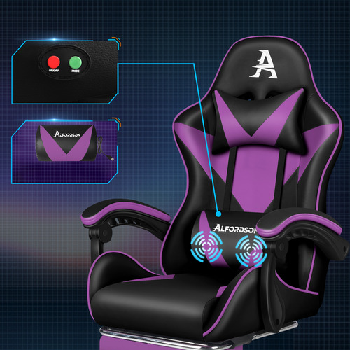 Zed I Faux Leather Gaming Chair with Footrest